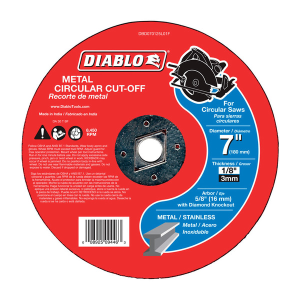 Diablo METAL CIRC CUTOFF DSC 7"" DBD070125L01F